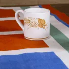 Hand Painted Hemp Runner Italian Art Unique Piece - Brands Viadurini