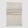 Runner in Beige Linen with Luxury Italian Handcrafted Edge with Fold - Limao