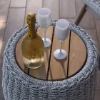Modular Garden Lounge in Teak and Hand Woven Rope - Arjuna Viadurini