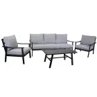 Living Room Consisting of 1 Sofa, 2 Armchairs, and 1 Coffee Table - Ticket Viadurini