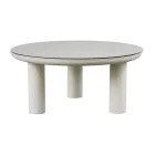 Living Room Consisting of 2 Armchairs, 1 Sofa and 2 Coffee Tables in Aluminum - Fusion Viadurini