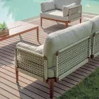 Living Room Consisting of 2 Armchairs, 1 Sofa and Coffee Table in Aluminum - Symphony Viadurini