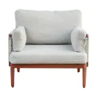 Living Room Consisting of 2 Armchairs, 1 Sofa and Coffee Table in Aluminum - Symphony Viadurini