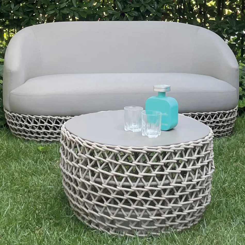 Outdoor Woven Fabric Base Lounge Set - Pixie Viadurini