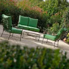 Artisan Outdoor Living Room in Iron Graphite Finish Made in Italy - Lietta Viadurini