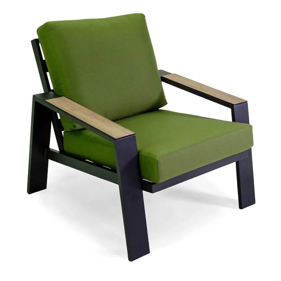 Outdoor Living Room Consisting of 1 Sofa, 2 Armchairs and 1 Coffee Table - Righello Viadurini