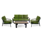 Outdoor Living Room Consisting of 1 Sofa, 2 Armchairs and 1 Coffee Table - Righello Viadurini
