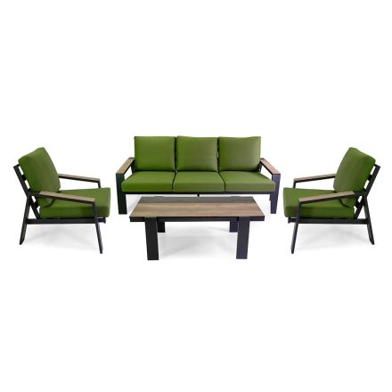 Outdoor Living Room Consisting of 1 Sofa, 2 Armchairs and 1 Coffee Table - Righello Viadurini