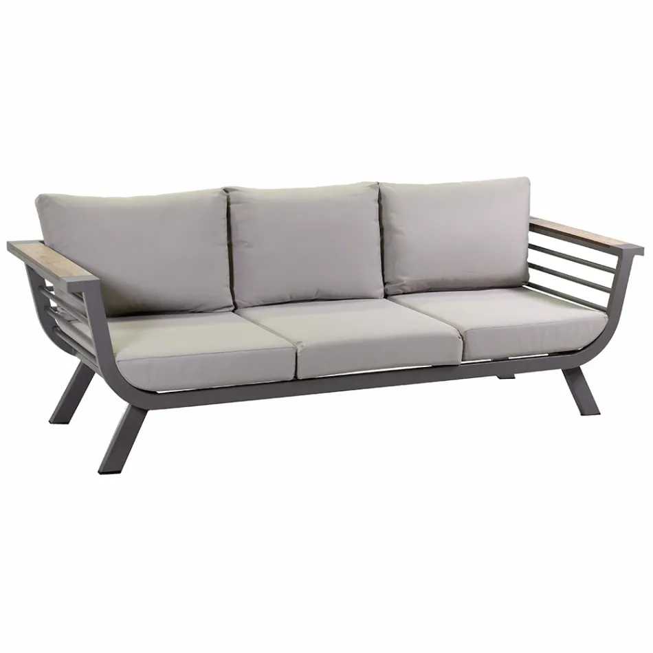 Outdoor Living Room Consisting of 1 3-Seater Sofa, 2 Armchairs and 1 Coffee Table - Righello Viadurini