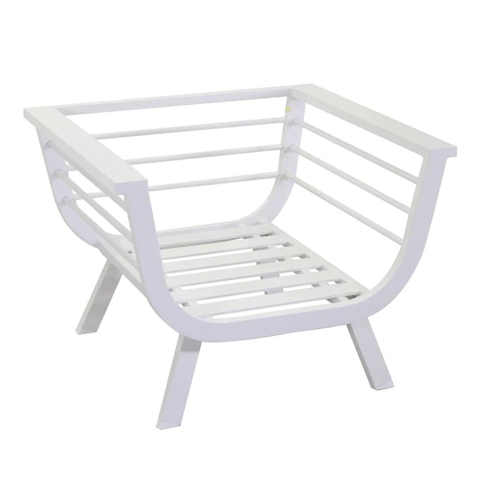 Outdoor Living Room Consisting of 1 3-Seater Sofa, 2 Armchairs and 1 Coffee Table - Righello Viadurini