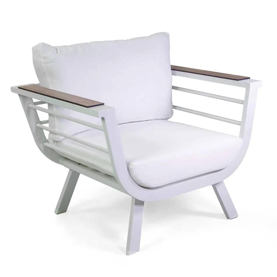 Outdoor Living Room Consisting of 2 Armchairs and 1 Aluminium Table - Righello Viadurini