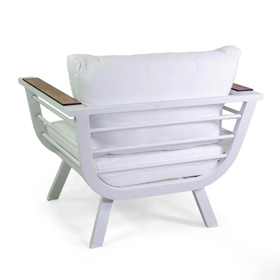 Outdoor Living Room Consisting of 2 Armchairs and 1 Aluminium Table - Righello Viadurini