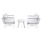 Outdoor Living Room Consisting of 2 Armchairs and 1 Aluminium Table - Righello Viadurini