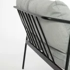 Outdoor Living Room with 1 Sofa, 2 Armchairs and 2 Steel Tables - Prefer Viadurini