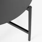 Outdoor Living Room with 1 Sofa, 2 Armchairs and 2 Steel Tables - Prefer Viadurini