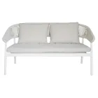 Outdoor Living Room with Cushions and Rounded Armrests - Zenith Viadurini