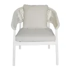 Outdoor Living Room with Cushions and Rounded Armrests - Zenith Viadurini