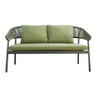 Outdoor Living Room with Cushions and Rounded Armrests - Zenith Viadurini
