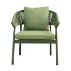 Outdoor Living Room with Cushions and Rounded Armrests - Zenith Viadurini