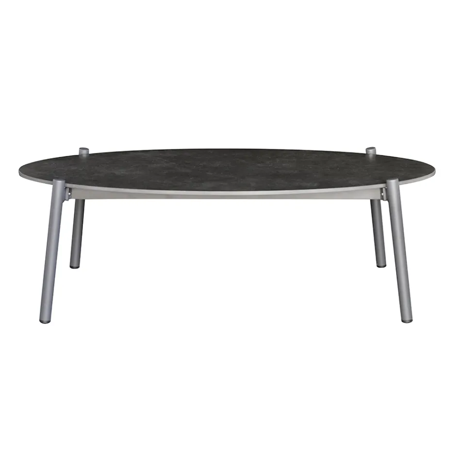 Outdoor Living Room with Cushions and Rounded Armrests - Zenith Viadurini