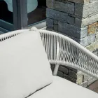 Outdoor Living Room with Rounded Cushions and Armrests - Zenith Viadurini