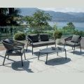 Outdoor Living Room with Cushions and Rounded Armrests - Zenith