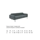 Outdoor Living Room with Sofa and 2 Armchairs in Fabric Made in Italy - Suki Viadurini