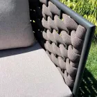 Outdoor Living Room with Sofa, Armchair and Rectangular Coffee Table - Dandelium Viadurini