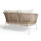 Outdoor Lounge with Aluminum Frame and Rope Backrest - Skyline Viadurini