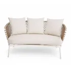 Outdoor Lounge with Aluminum Frame and Rope Backrest - Skyline Viadurini