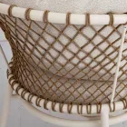 Outdoor Lounge with Aluminum Frame and Rope Backrest - Skyline Viadurini