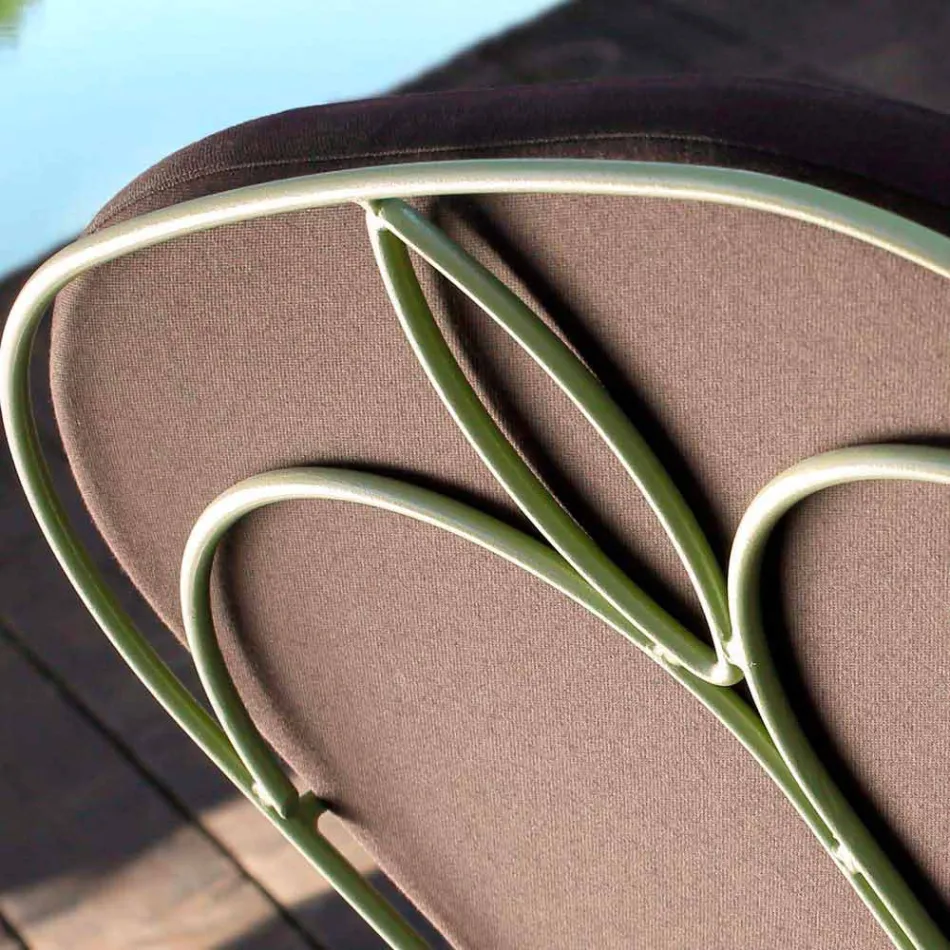 Outdoor Lounge with Handmade Iron Structure Made in Italy - Melinda Viadurini