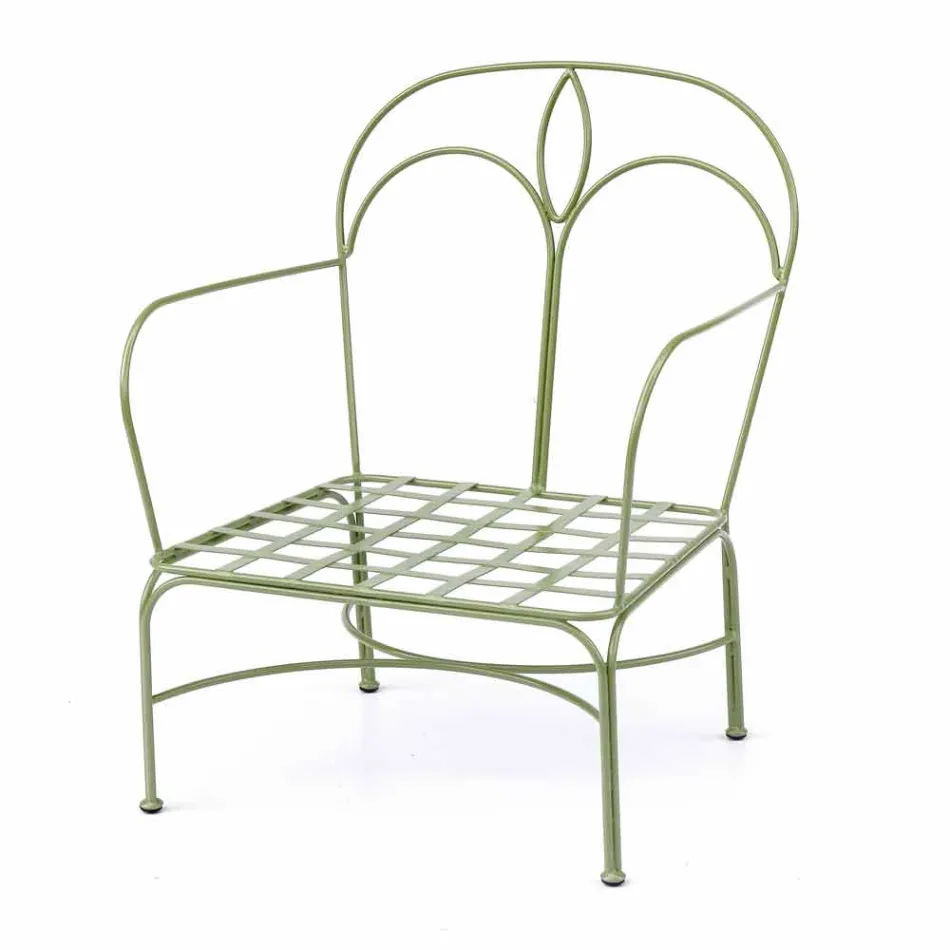 Outdoor Lounge with Handmade Iron Structure Made in Italy - Melinda Viadurini