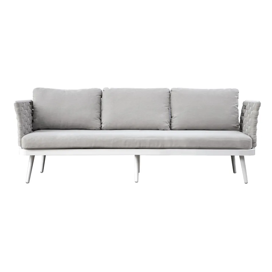 Outdoor Living Room with Aluminium Coffee Table in Different Colors - Harmony Viadurini