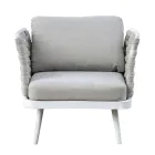 Outdoor Living Room with Aluminium Coffee Table in Different Colors - Harmony Viadurini