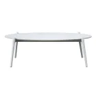 Outdoor Living Room with Aluminium Coffee Table in Different Colors - Harmony Viadurini