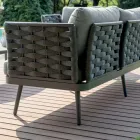 Outdoor Living Room with Aluminium Coffee Table in Different Colors - Harmony Viadurini