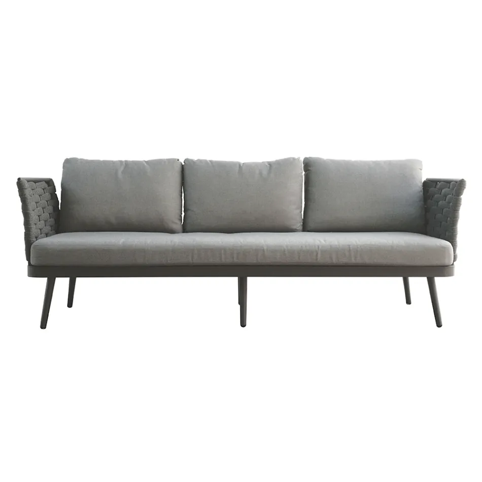 Outdoor Living Room with Aluminium Coffee Table in Different Colors - Harmony Viadurini