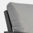 Outdoor Lounge in Aluminum with Cushions Covered in Fabric - Armonia Viadurini