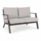 Outdoor Lounge in Aluminum with Cushions Covered in Fabric - Armonia Viadurini