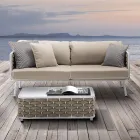 Outdoor Lounge in Aluminum and Woven Fabric - Reda Viadurini