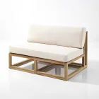 Natural Teak Outdoor Lounge Set and Cushions - Circe Viadurini