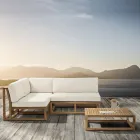 Natural Teak Outdoor Lounge Set and Cushions - Circe Viadurini
