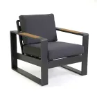 Outdoor Lounge Made of Aluminum and Polywood Armrests - City Viadurini