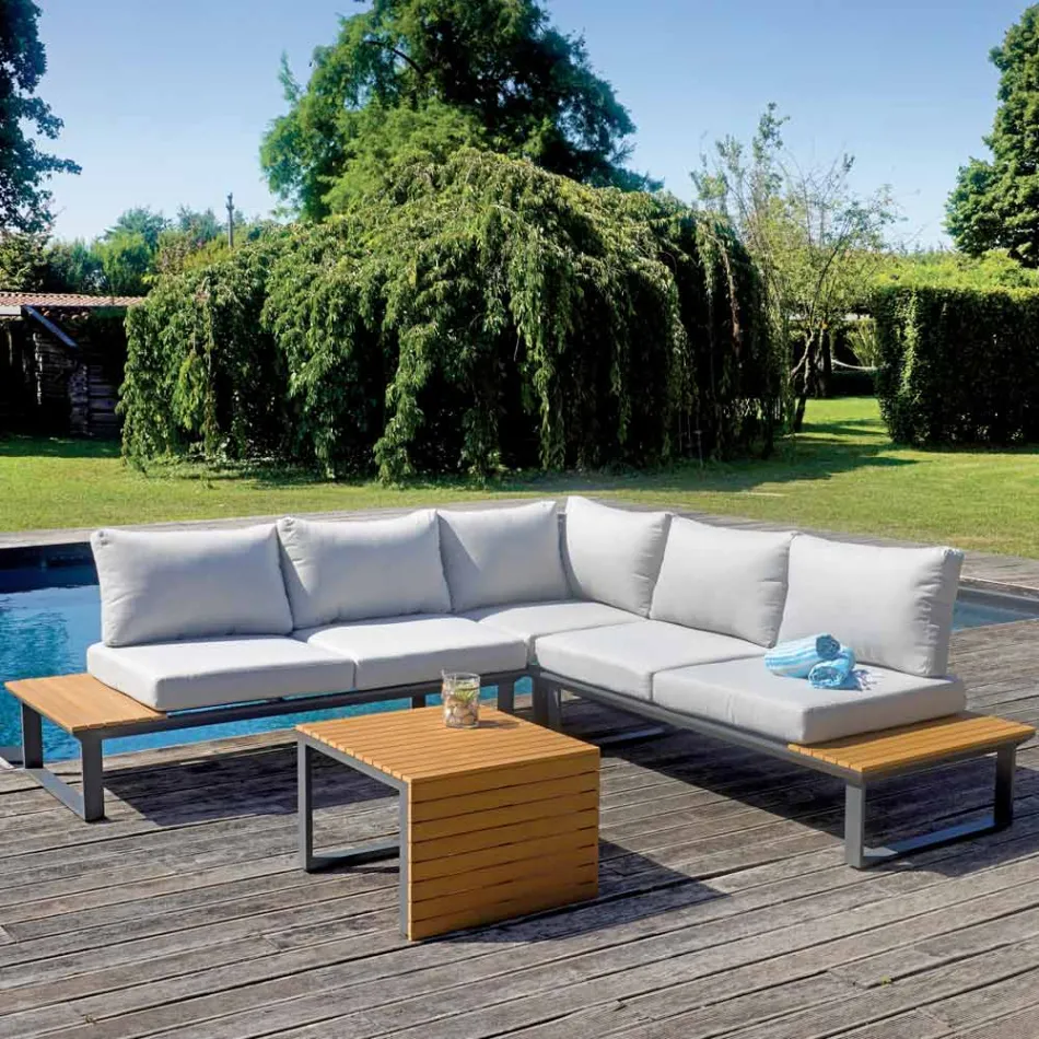 Garden Lounge Consisting of 2 Sofas and Central Table - Pippo Viadurini