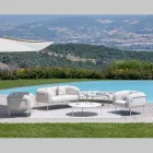 Garden lounge with 1 sofa and 2 armchairs Made in Italy - Planter Viadurini