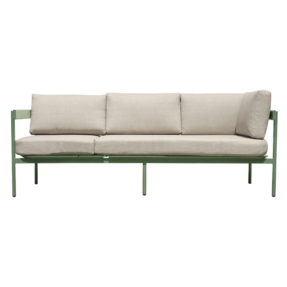 Garden Lounge with 2 Sofas and 1 Aluminium Coffee Table - Daisy Viadurini