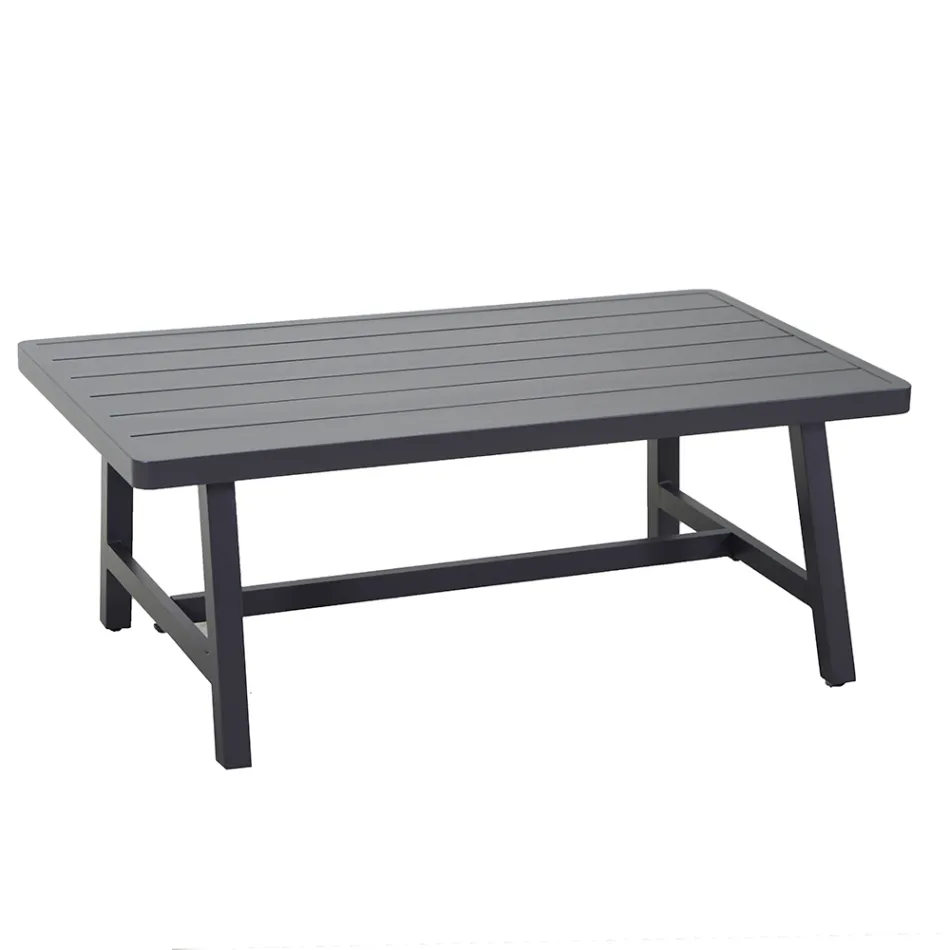 Garden Lounge with Sofa and Coffee Table Made of Aluminum - Label Viadurini