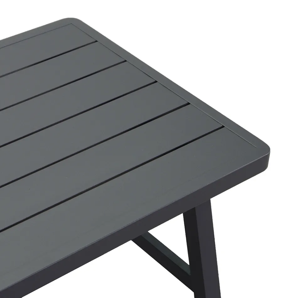 Garden Lounge with Sofa and Coffee Table Made of Aluminum - Label Viadurini