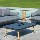 Garden Lounge with Anthracite Gray Aluminum Structure - Fouquer Viadurini